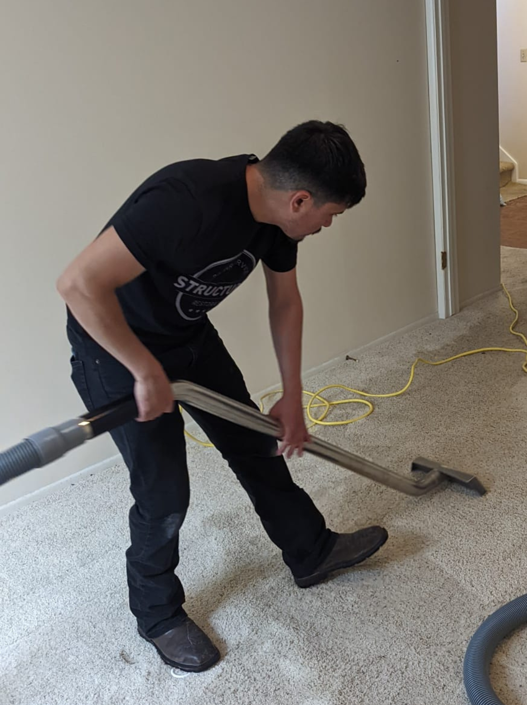 removing water damage form carpet